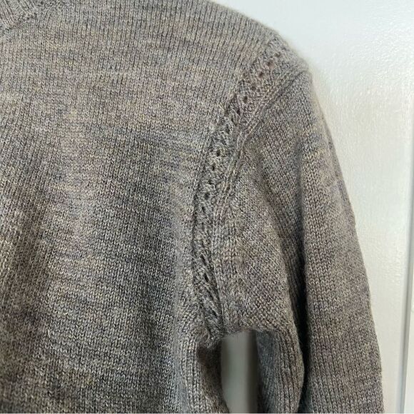 Alexa Chung for AG Sweater Womens Size Small Brown Knit Mock Neck 100% Wool - Picture 6 of 13